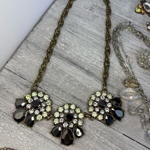 Vintage-Inspired Black and Gold Statement Necklace